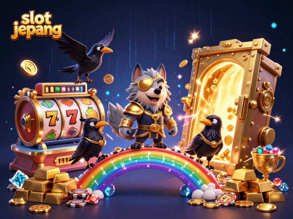Experience thrilling slot jepang action with Odin and his ravens amidst dazzling treasures and neon lights.