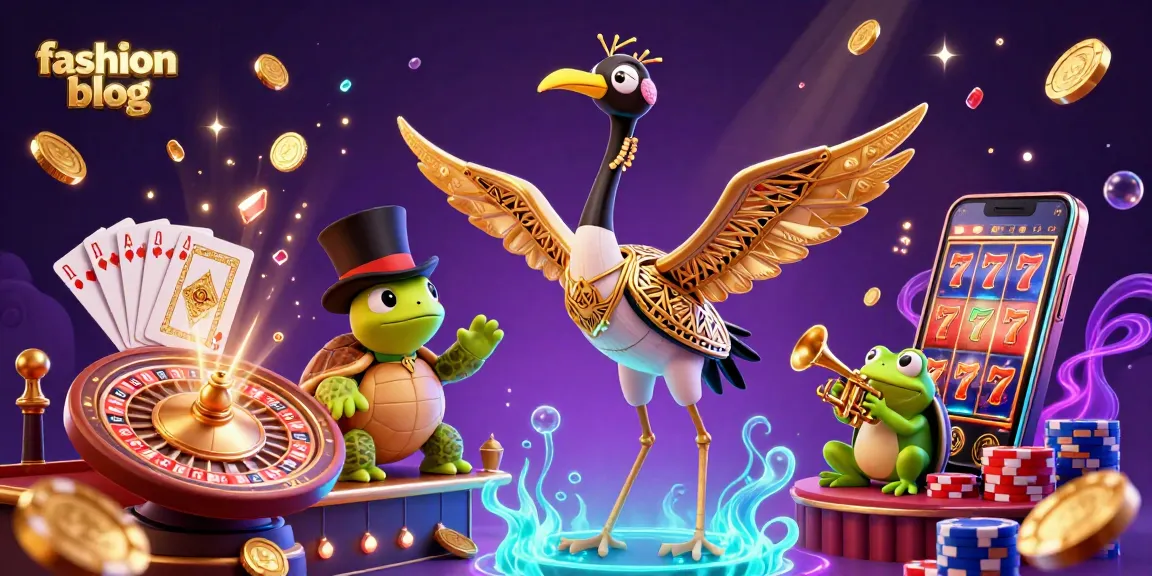 Experience a vibrant gambling scene with our fashion blog featuring 3D cartoon characters, casino elements, and magical effects.