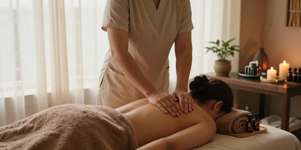 Relaxing Swedish massage scene showcasing 영등포스웨디시 spa therapy.