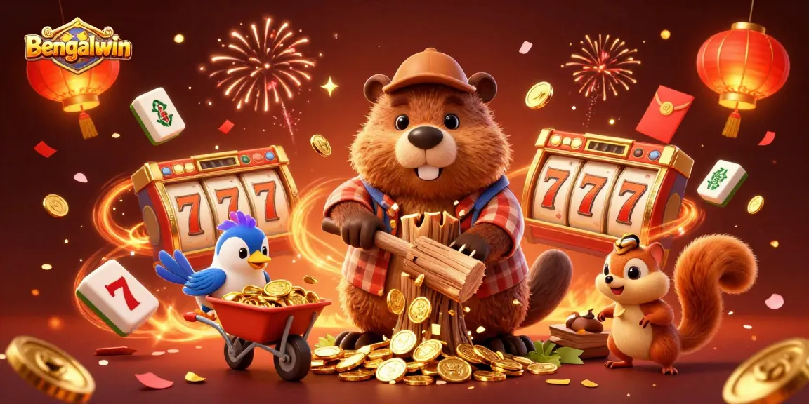 Bengalwin offers exciting gaming, featuring lively 3D characters in a vibrant casino scene.