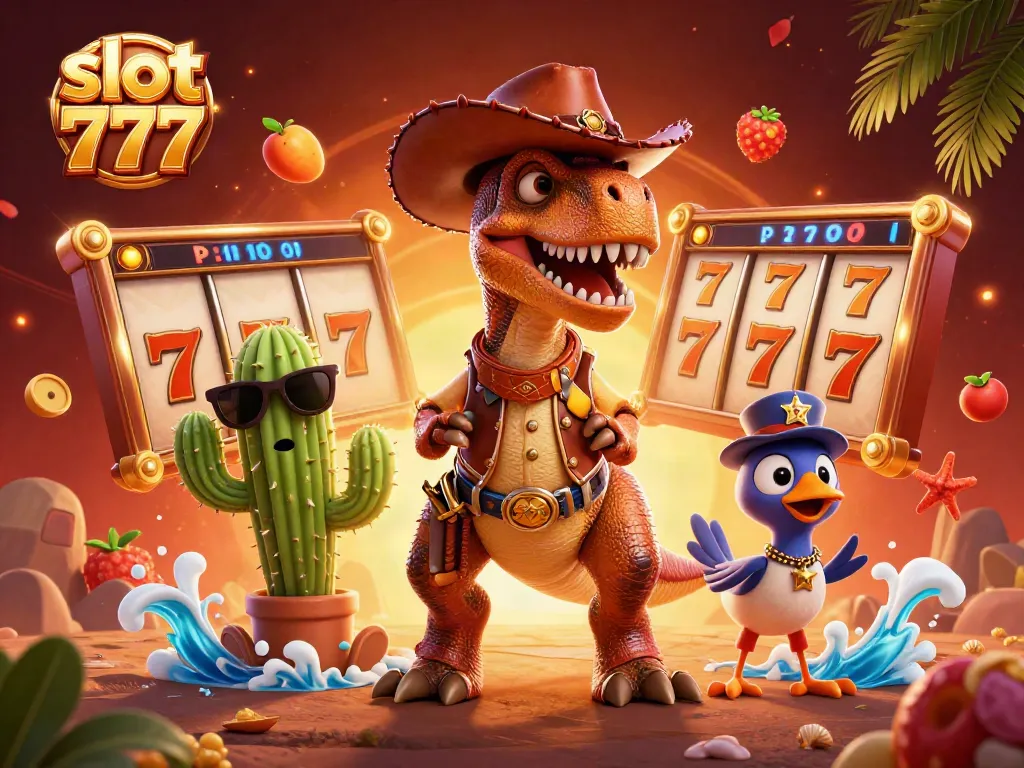 Nikmati permainan slot 777 dengan karakter menarik dan suasana kasino yang dinamis.