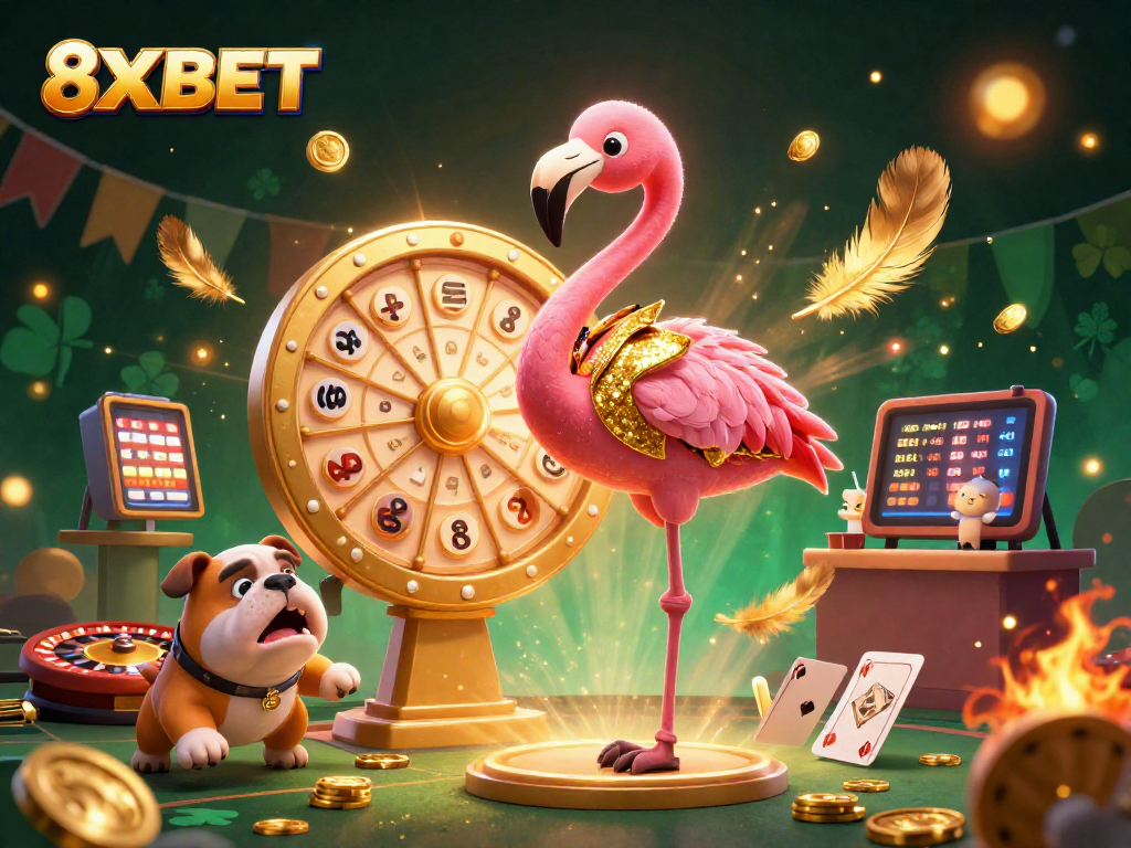 Engage with thrilling experiences on 8XBET while winning on the prize wheel in a vibrant casino scene.