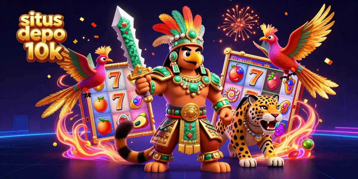 Engage with exciting slot games at situs depo 10k, featuring vibrant characters and dynamic gaming elements.