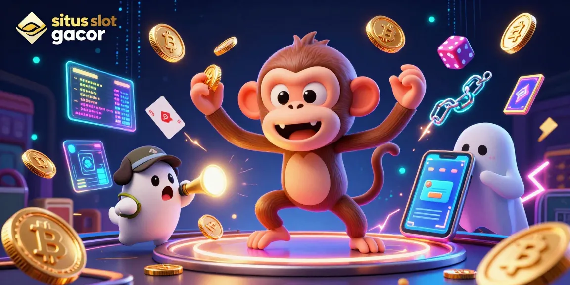 Engage with situs slot gacor's thrilling casino atmosphere featuring a playful poltergeist monkey and ghost-hunter puppy.