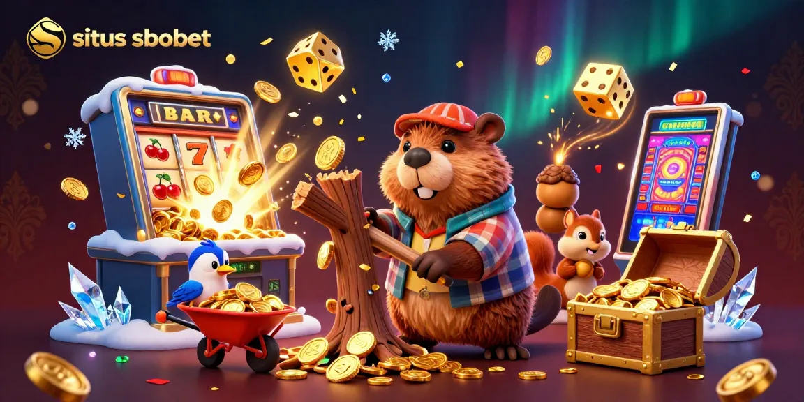 Experience situs sbobet with a vibrant 3D casino scene featuring lively characters and dynamic game elements.