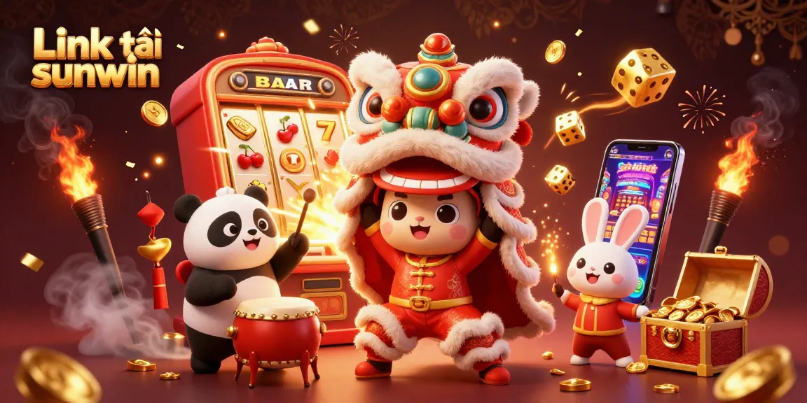 Experience the excitement with Link tải sunwin as characters dance amidst a jackpot explosion!