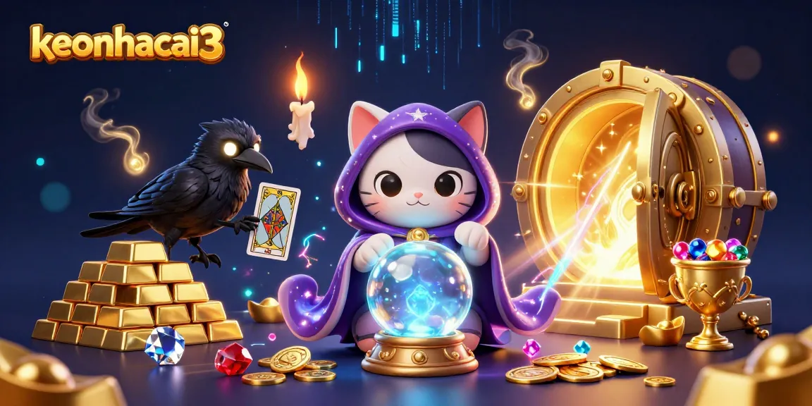 Engage with keonhacai3's fortune-telling cat and raven while discovering glorious gaming treasures.