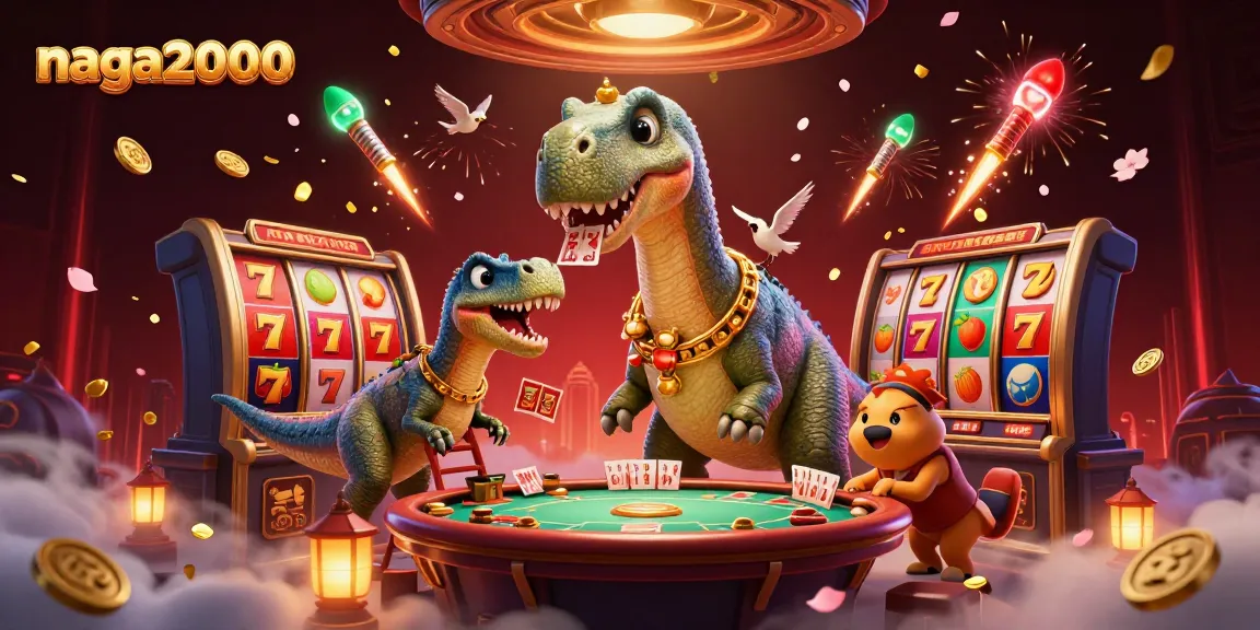 Gambarkan pengalaman bermain slots di naga2000 dengan karakter unik dan simbol keberuntungan.