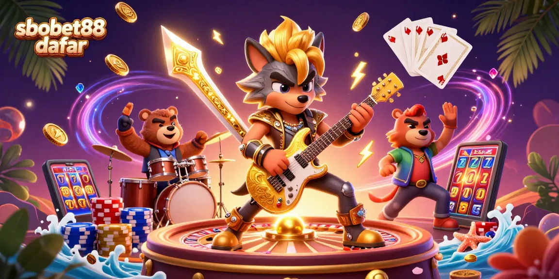 Experience sbobet88 daftar with thrilling casino action from iconic characters in a vibrant setting.