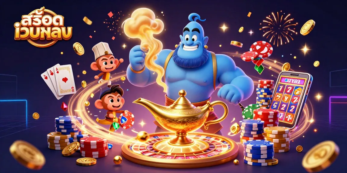 Engage in สล็อตเว็บตรง gaming with vibrant 3D casino scene full of magic and excitement.
