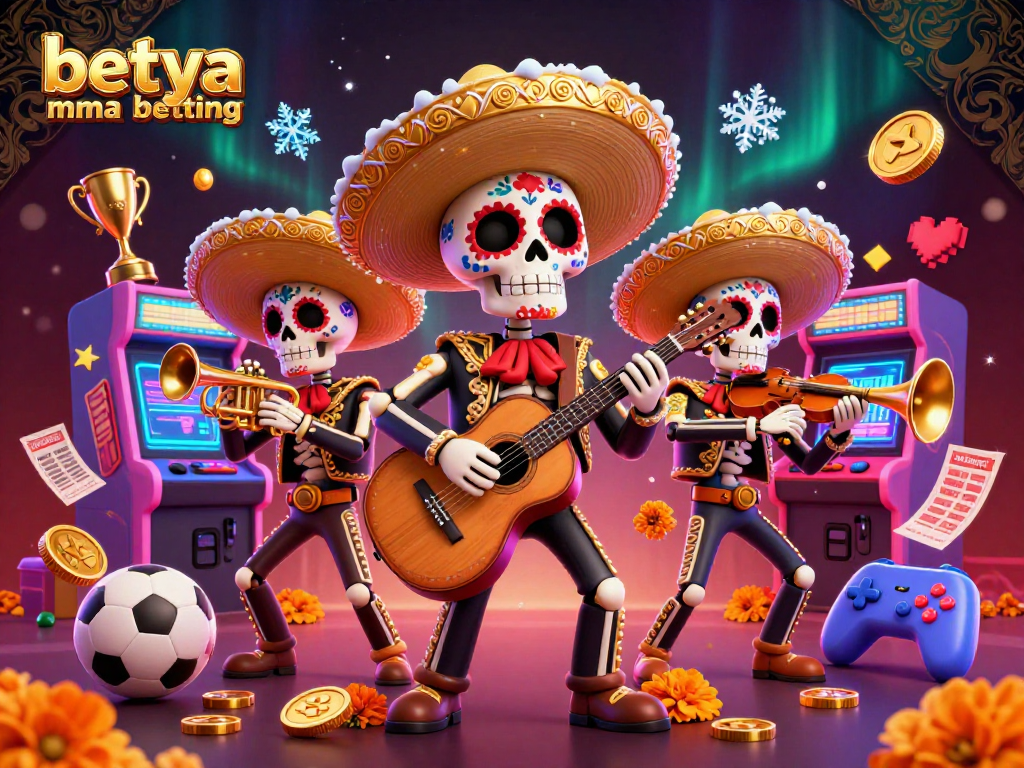 Engage with betya mma betting through vibrant scenes of a mariachi band amidst sports betting excitement.