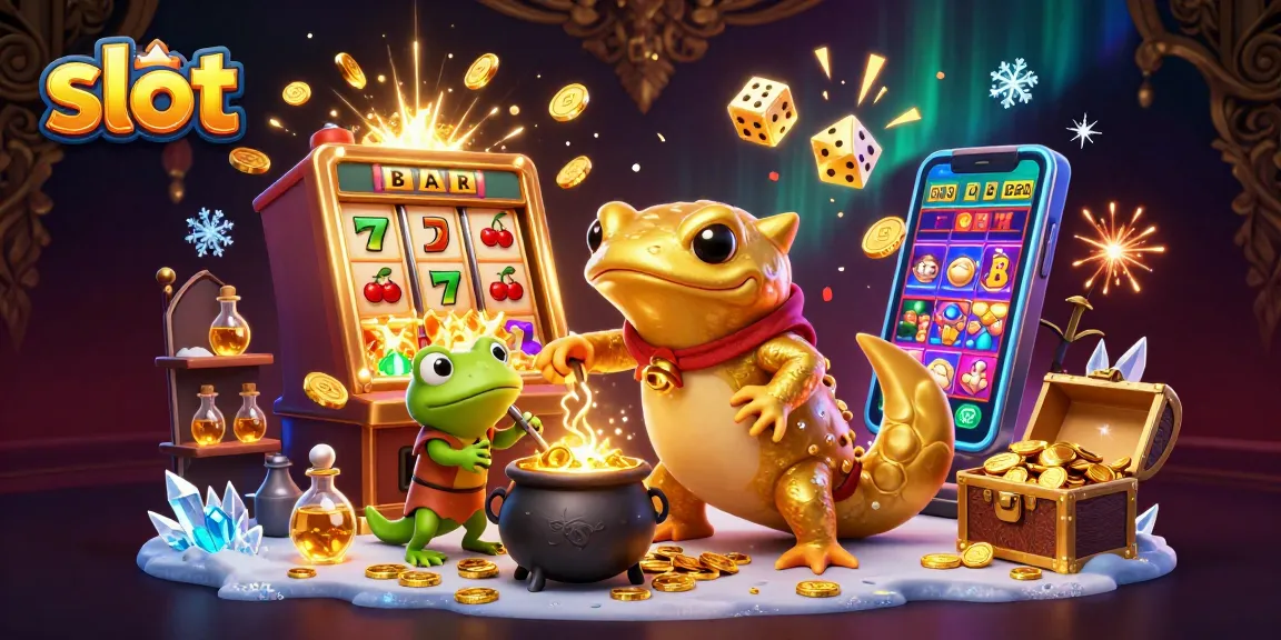 Spin on a vibrant slot machine with gold coins flying in a magical casino scene.
