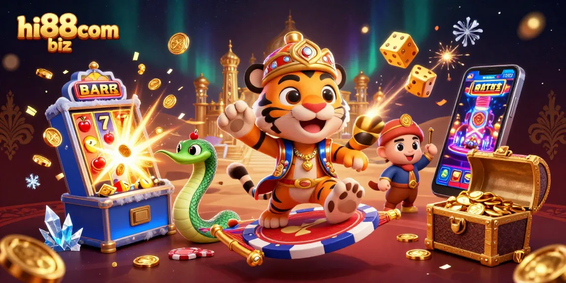 Experience thrilling wins at hi88com biz with vibrant 3D casino visuals exploding with excitement.