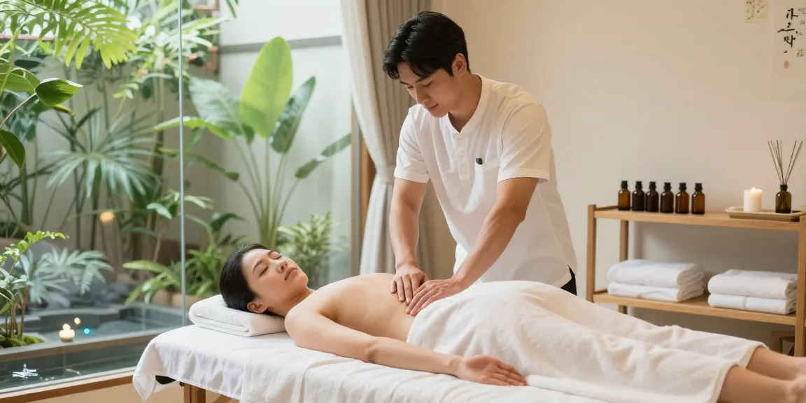 Experience the rejuvenating effects of 구로마사지 in a tranquil wellness studio with soothing atmosphere.