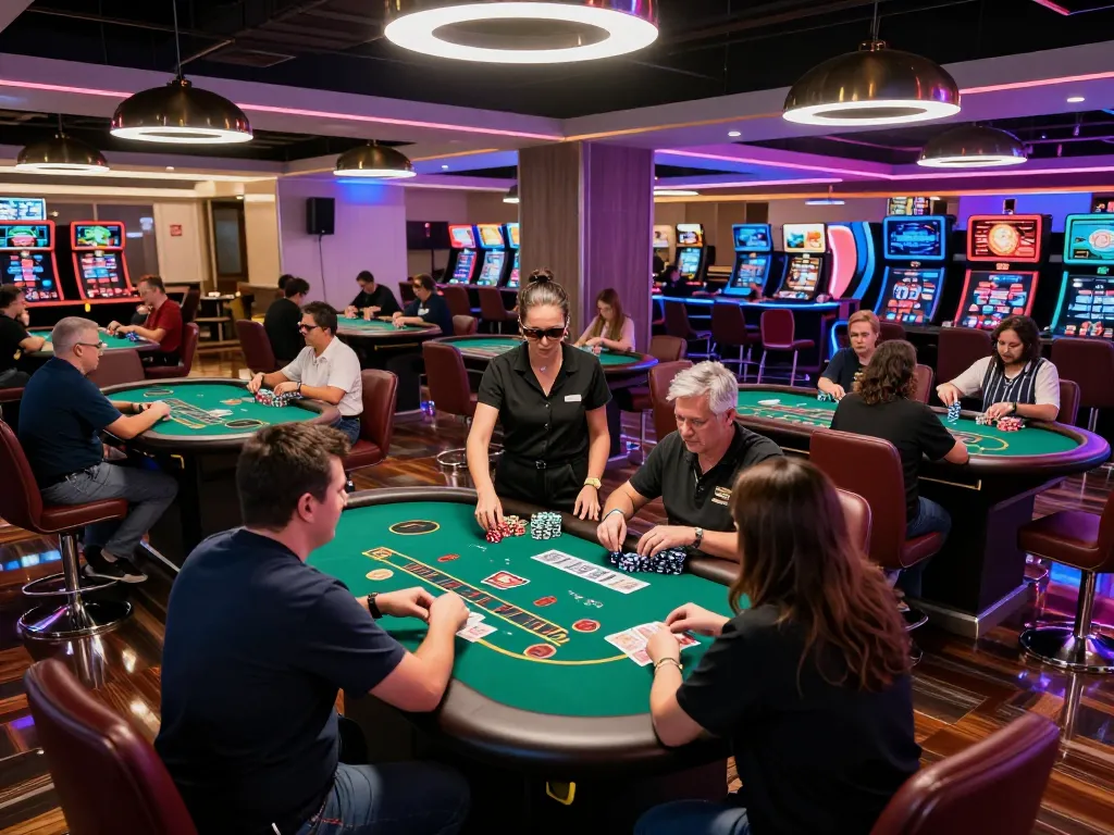 Engaged players enjoying blackjack at zx88 casino during a lively gaming session