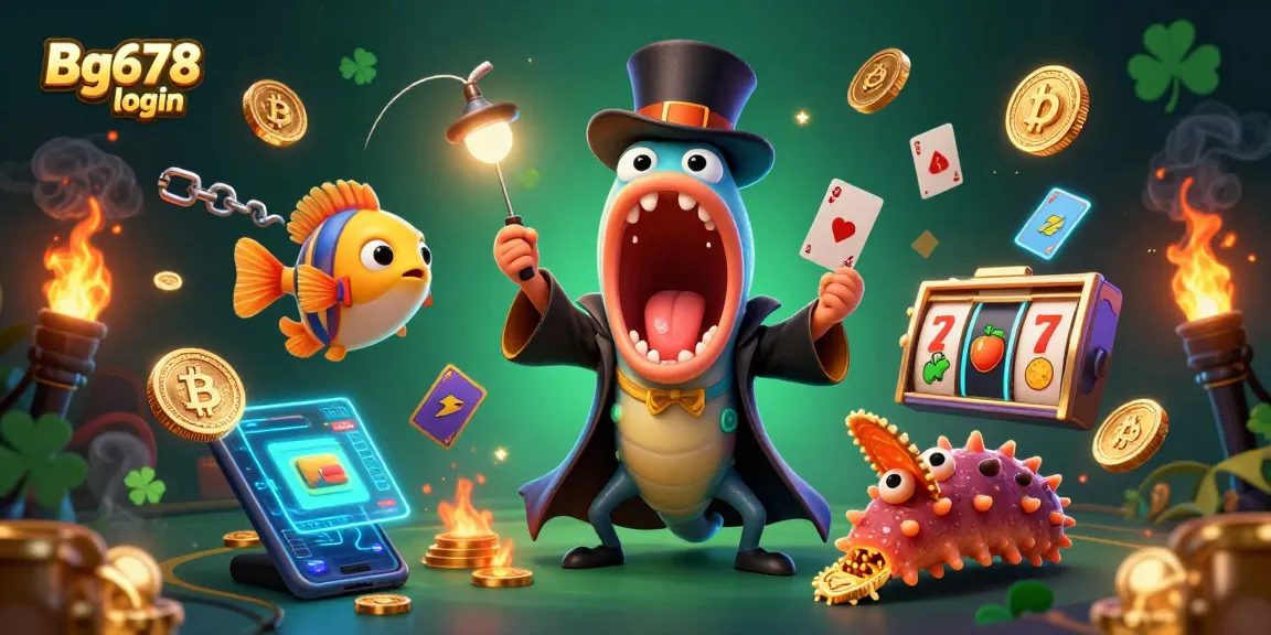 Join the fun and log in to Bg678 with vibrant digital imagery showcasing a lively casino scene.
