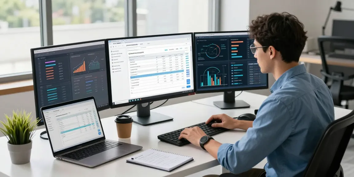 Detect fake invoice in a modern workspace with data analyst using advanced technology to verify invoices.