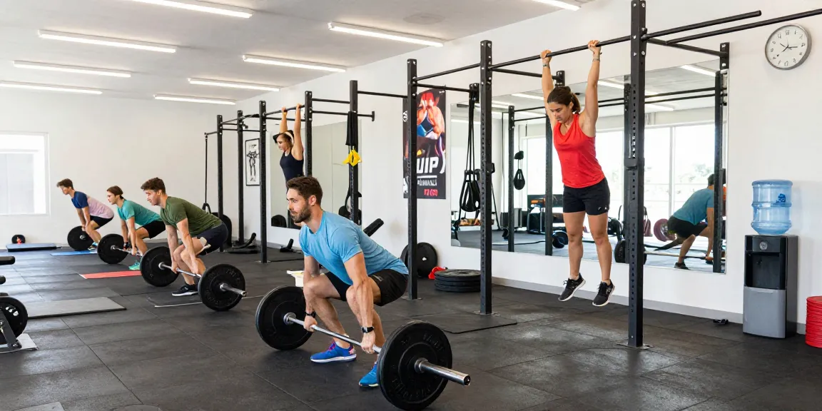 Astera Shop showcasing athletes in an active training session, emphasizing a vibrant gym atmosphere for fitness enthusiasts