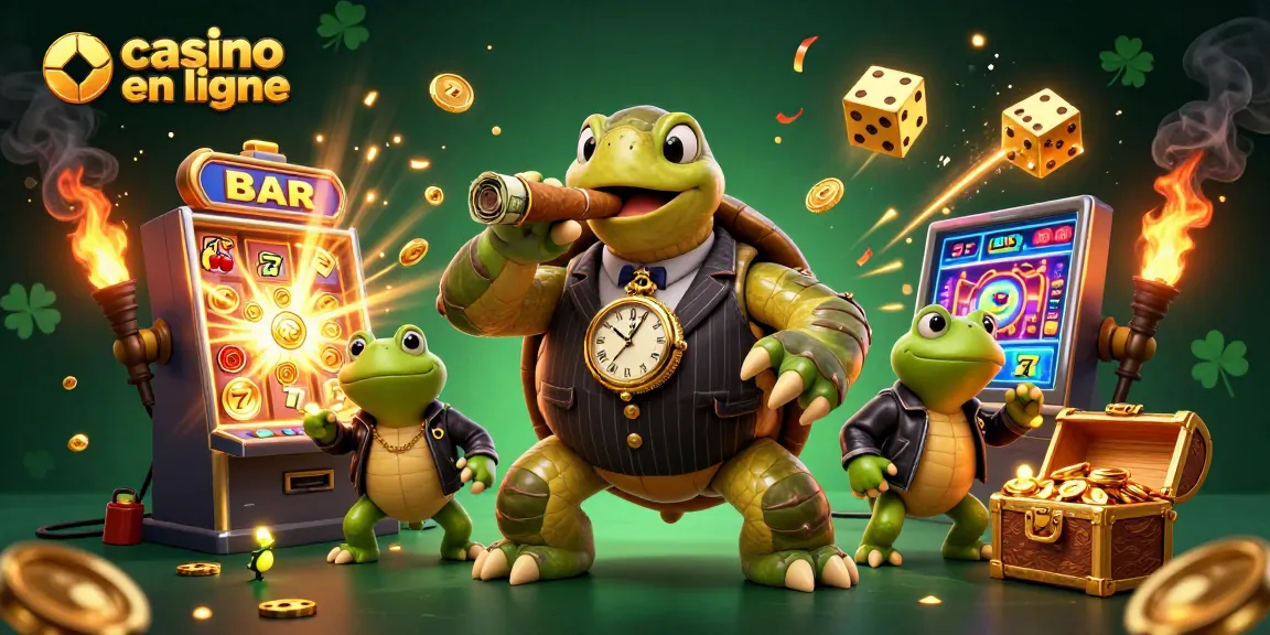 Jouez aux meilleures machines à sous dans un casino en ligne animé avec un personnage unique.