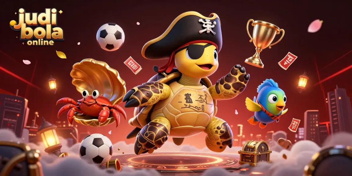 Engage in judi bola online through thrilling sports betting, showcasing vibrant characters in an exciting casino scene.