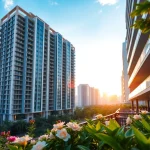 Visualize Tampines EC luxury condominium featuring modern design and lush landscaping