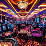 Exciting gaming scene showcasing the luxury of https://hay88.page/ with vibrant slot machines and poker tables.