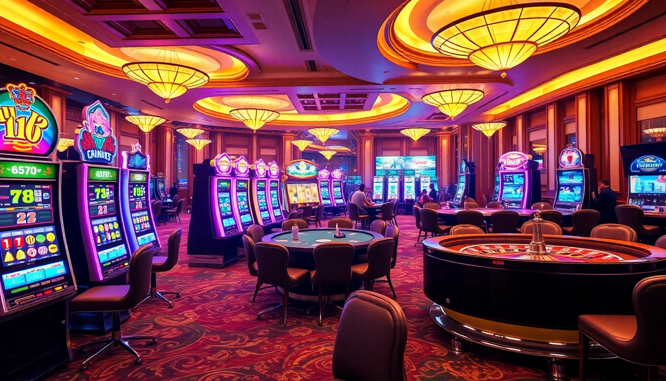PEN4D enhancing gaming experiences at a vibrant casino with thrilling slot machines and excited players.