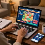 Engaging in online Toto Macau 4D gaming on Yowes JP from a cozy home setup.