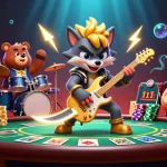 Experience thrilling gameplay with sunwin20 in a vibrant casino illustration featuring energetic characters and dynamic elements.
