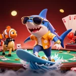 Experience the excitement of toto macau gaming with a comedic 3D scene of sea creatures celebrating.