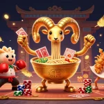 Engage in judi bola excitement with dynamic betting in this vibrant casino illustration.